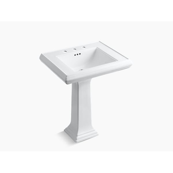 Classic Classic 27 Pedestal Bathroom Sink W/ 8 Widespread Faucet Holes